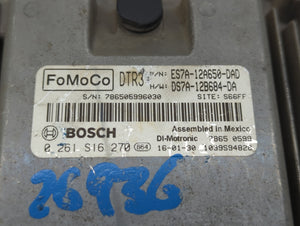 2014-2016 Ford Fusion PCM Engine Control Computer ECU ECM PCU OEM P/N:ES7A-12A650-DAD Fits Fits 2014 2015 2016 OEM Used Auto Parts