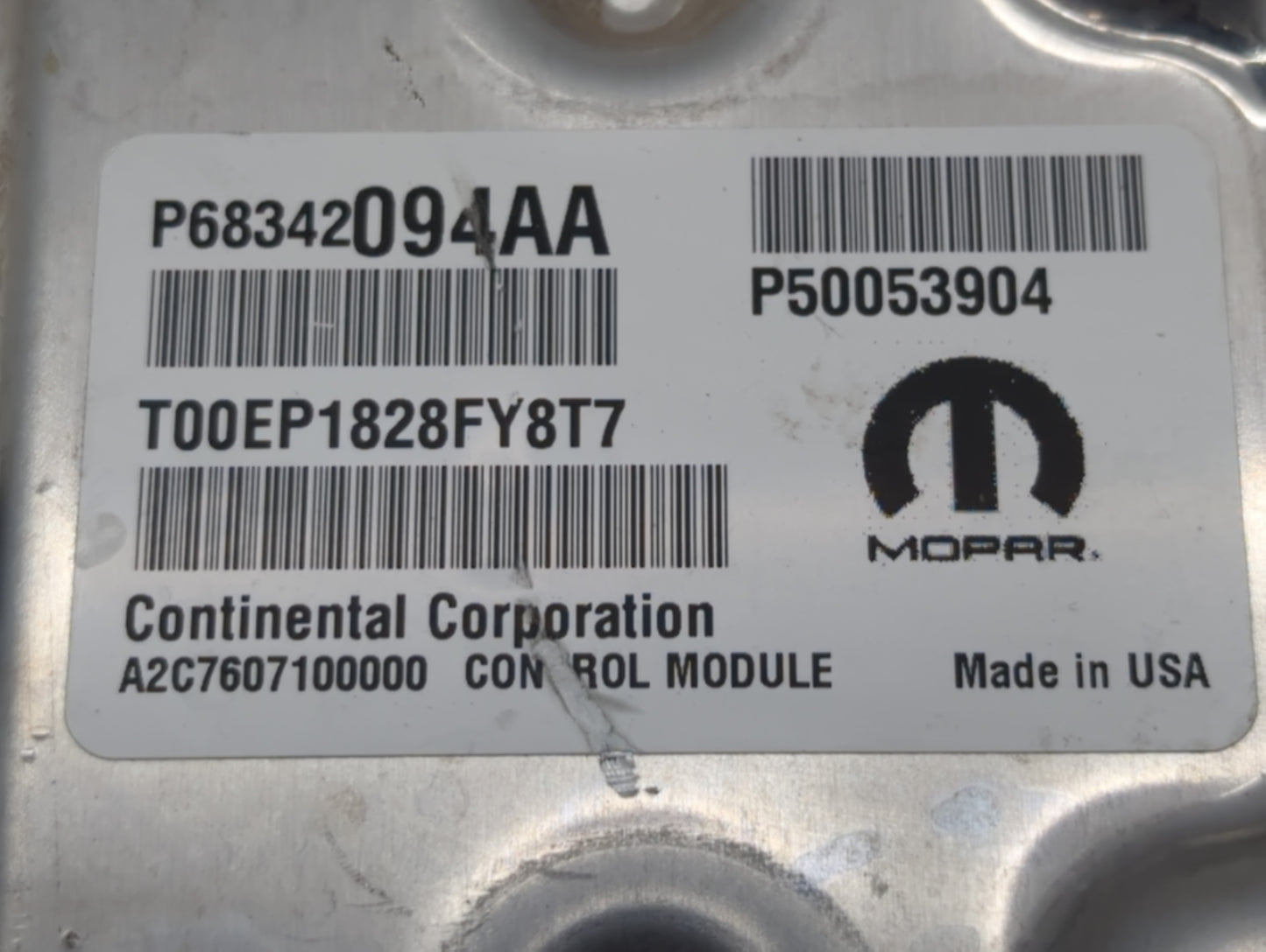 2018 Ford Fusion PCM Engine Control Computer ECU ECM PCU OEM P/N:P68342094AA Fits OEM Used Auto Parts - Oemusedautoparts1.com