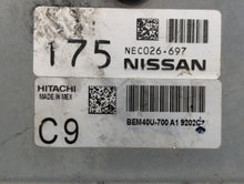 2018-2019 Nissan Sentra PCM Engine Control Computer ECU ECM PCU OEM P/N:NEC026-697 NEC982-012 Fits Fits 2018 2019 OEM Used Auto Parts