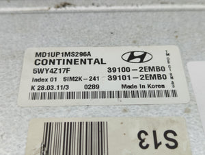 2011 Hyundai Elantra PCM Engine Control Computer ECU ECM PCU OEM P/N:39100-2EMB0 39101-2EMB0 Fits OEM Used Auto Parts