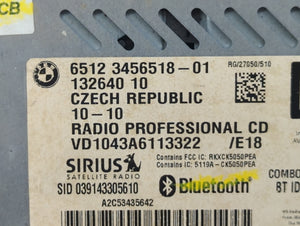 2011-2016 Mini Cooper Radio AM FM Cd Player Receiver Replacement P/N:6512 3456518-01 Fits 2011 2012 2013 2014 2015 2016 OEM Used Auto Parts