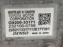 2012-2017 Toyota Camry Hybrid DC Synergy Drive Power Inverter P/N:232100-1391 G9200-33171 Fits OEM Used Auto Parts