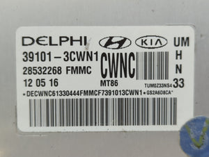 2016-2017 Kia Sorento PCM Engine Control Computer ECU ECM PCU OEM P/N:39101-3CWN1 Fits Fits 2016 2017 OEM Used Auto Parts