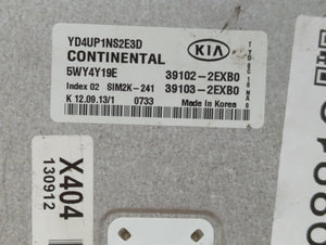 2014 Kia Forte PCM Engine Control Computer ECU ECM PCU OEM P/N:39102-2EXB0 Fits OEM Used Auto Parts