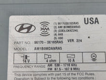 2013 Hyundai Elantra Radio AM FM Cd Player Receiver Replacement P/N:96170-3X165RA5 Fits OEM Used Auto Parts