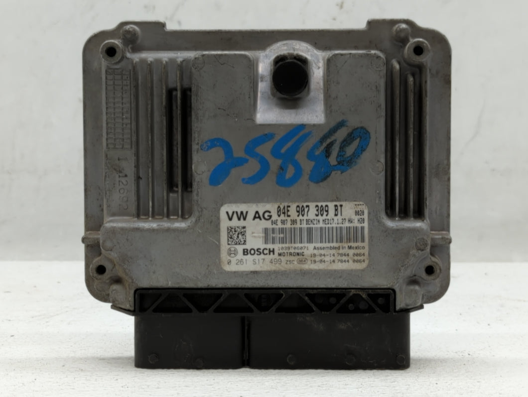 2019-2020 Volkswagen Jetta PCM Engine Control Computer ECU ECM PCU OEM P/N:04E 907 309 BT Fits Fits 2019 2020 OEM Used Auto Parts