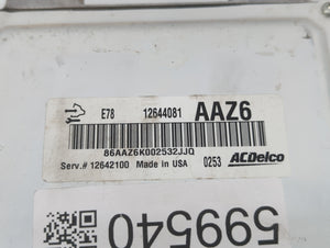 2011 Chevrolet Cruze PCM Engine Control Computer ECU ECM PCU OEM P/N:126440881 Fits OEM Used Auto Parts