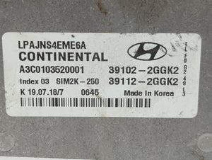 2018-2019 Hyundai Sonata PCM Engine Control Computer ECU ECM PCU OEM P/N:39102-2GGK2 Fits Fits 2018 2019 OEM Used Auto Parts