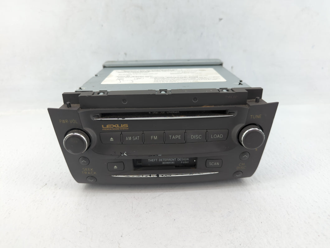 2006 Lexus Gs300 Radio AM FM Cd Player Receiver Replacement P/N:86120-30D00-E0 Fits OEM Used Auto Parts