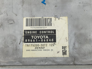 2000 Toyota Camry PCM Engine Computer ECU ECM PCU OEM P/N:89661-06841 Fits OEM Used Auto Parts