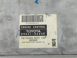 2000 Toyota Camry PCM Engine Control Computer ECU ECM PCU OEM P/N:89661-06841 Fits OEM Used Auto Parts