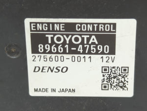 2014 Toyota Prius PCM Engine Control Computer ECU ECM PCU OEM P/N:89661-47590 Fits OEM Used Auto Parts