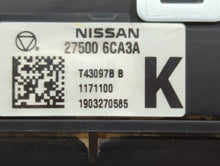 2019-2022 Nissan Altima Climate Control Module Temperature AC/Heater Replacement P/N:27500 6CA3A Fits 2019 2020 2021 2022 OEM Used Auto Parts