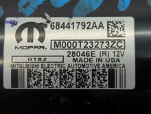 2021-2022 Jeep Grand Cherokee Car Starter Motor Solenoid OEM P/N:M000T23273ZC 68441792AA Fits 2020 2021 2022 OEM Used Auto Parts