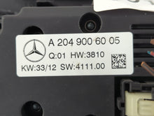 2012 Mercedes-Benz C250 Climate Control Module Temperature AC/Heater Replacement P/N:A 204 900 60 05 Fits 2013 2014 2015 2016 OEM Used Auto Parts