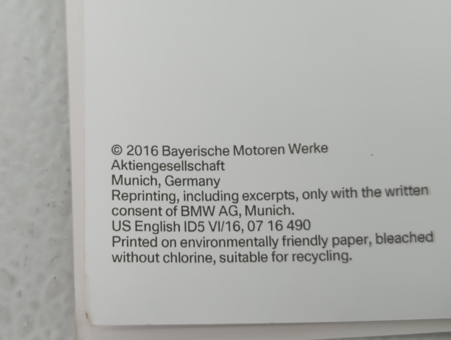 2016 Bmw X3 Owners Manual Book Guide OEM Used Auto Parts - Oemusedautoparts1.com