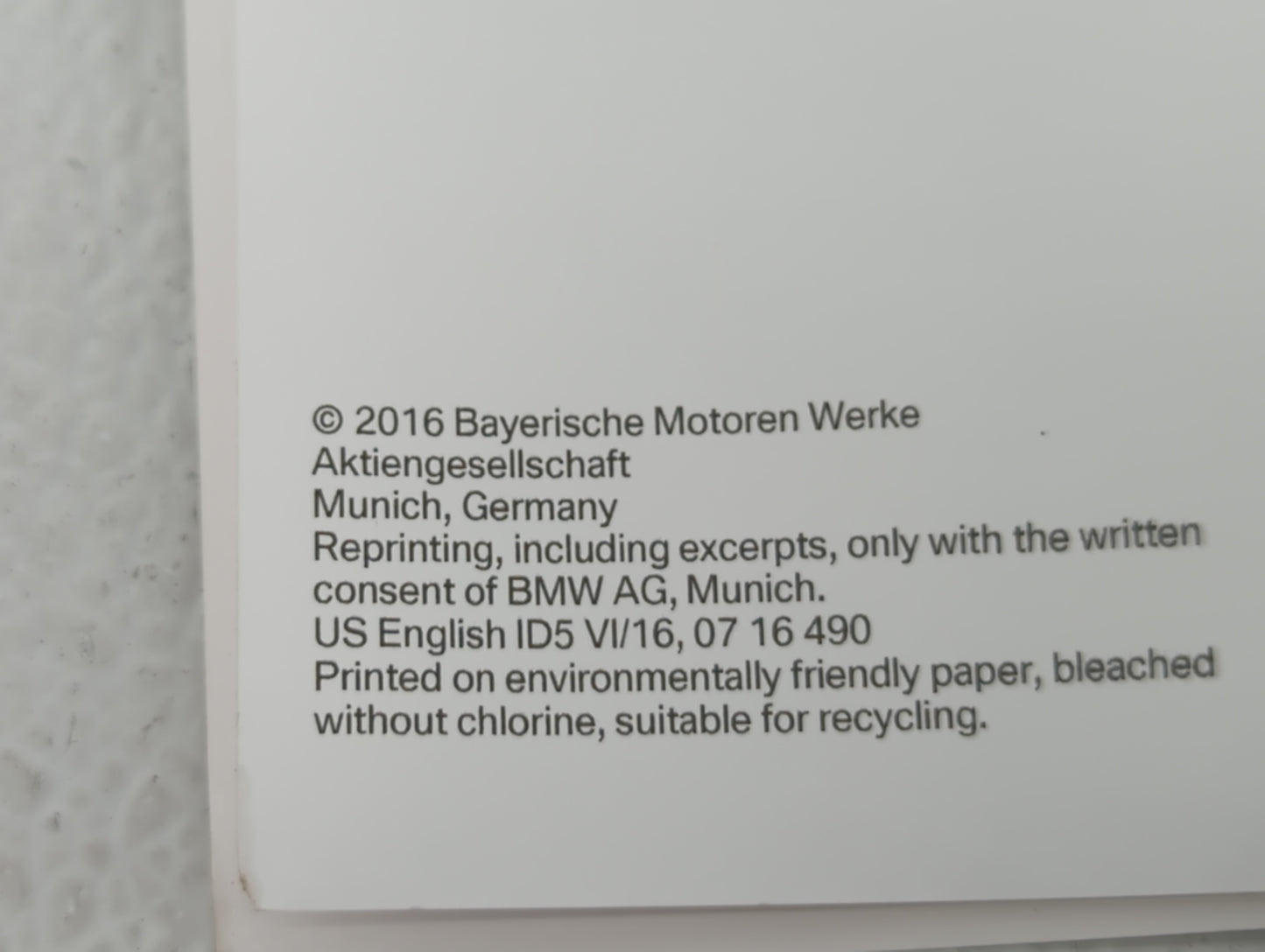 2016 Bmw X3 Owners Manual Book Guide OEM Used Auto Parts - Oemusedautoparts1.com