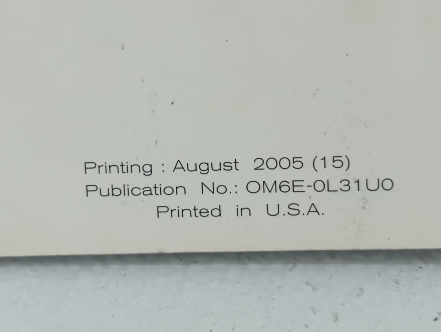 2006 Nissan Altima Owners Manual Book Guide P/N:OM6E-0L31U0 OEM Used Auto Parts - Oemusedautoparts1.com