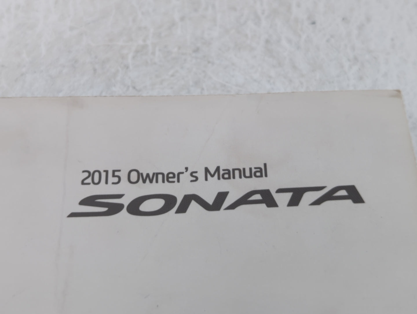 2015 Hyundai Sonata Owners Manual Book Guide P/N:FC10-EU52J OEM Used Auto Parts - Oemusedautoparts1.com