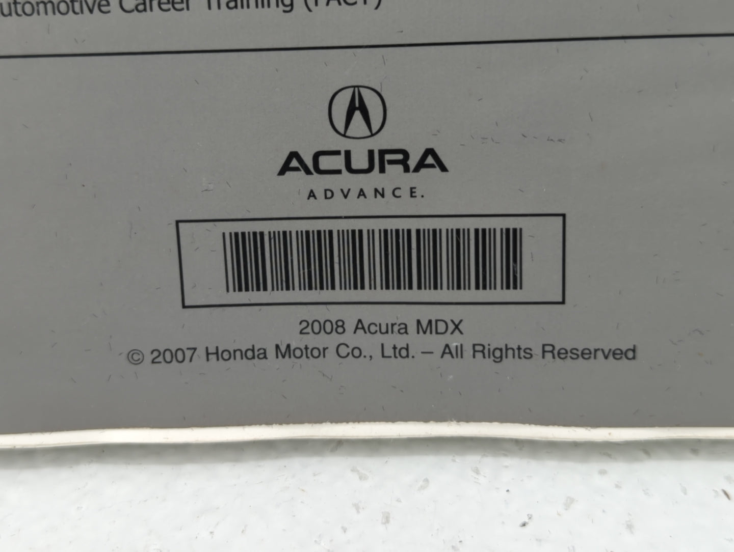 2008 Acura Mdx Owners Manual Book Guide P/N:00X31-STX-6102 OEM Used Auto Parts - Oemusedautoparts1.com