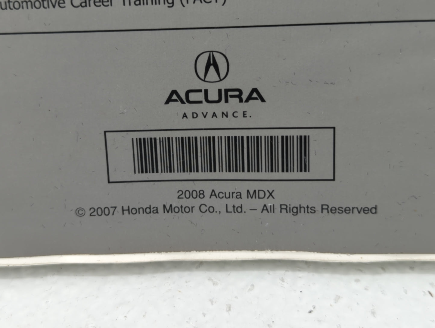2008 Acura Mdx Owners Manual Book Guide P/N:00X31-STX-6102 OEM Used Auto Parts - Oemusedautoparts1.com