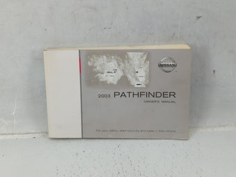 compare product 2003 Nissan Pathfinder Owners Manual Book Guide P/N:OM3E-0R50U0 OEM Used Auto Parts