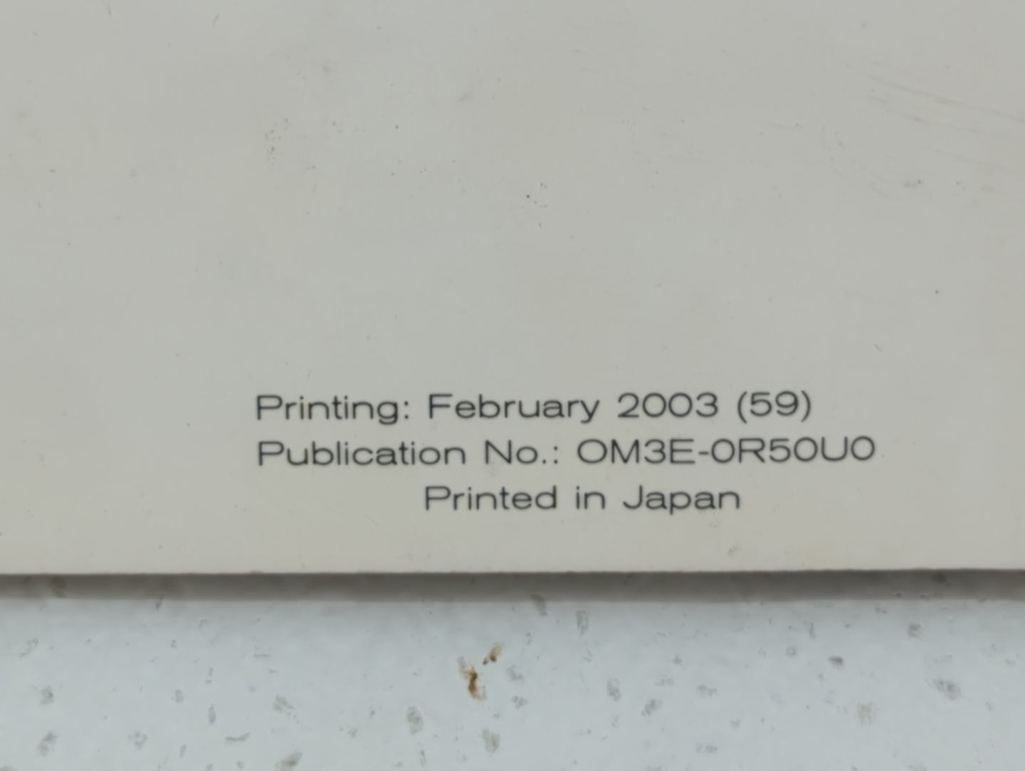 2003 Nissan Pathfinder Owners Manual Book Guide P/N:OM3E-0R50U0 OEM Used Auto Parts - Oemusedautoparts1.com