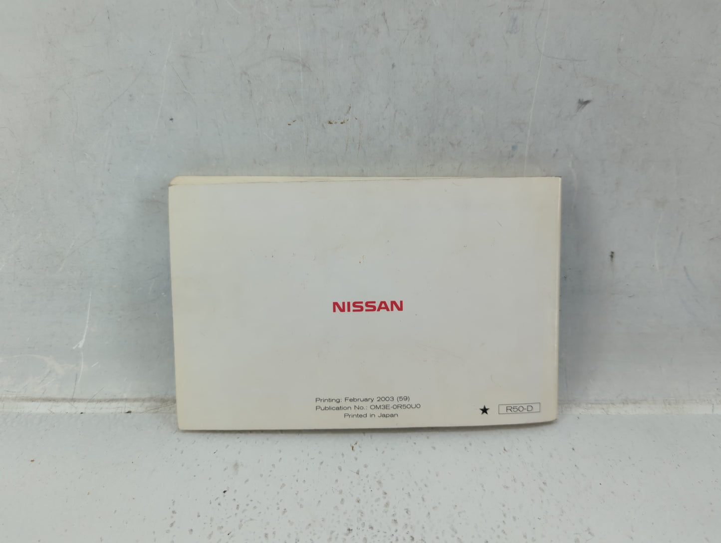 2003 Nissan Pathfinder Owners Manual Book Guide P/N:OM3E-0R50U0 OEM Used Auto Parts - Oemusedautoparts1.com