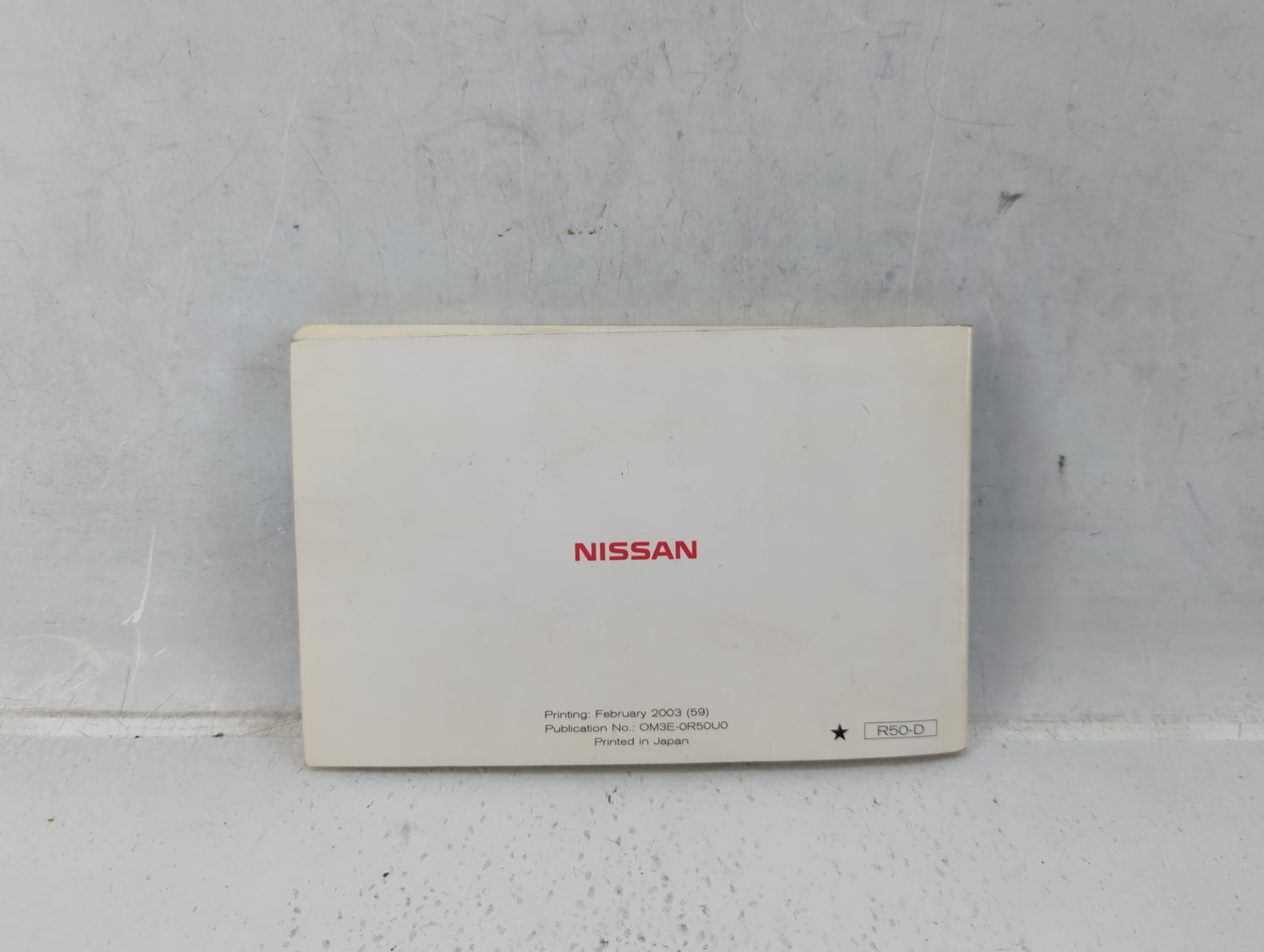 2003 Nissan Pathfinder Owners Manual Book Guide P/N:OM3E-0R50U0 OEM Used Auto Parts - Oemusedautoparts1.com
