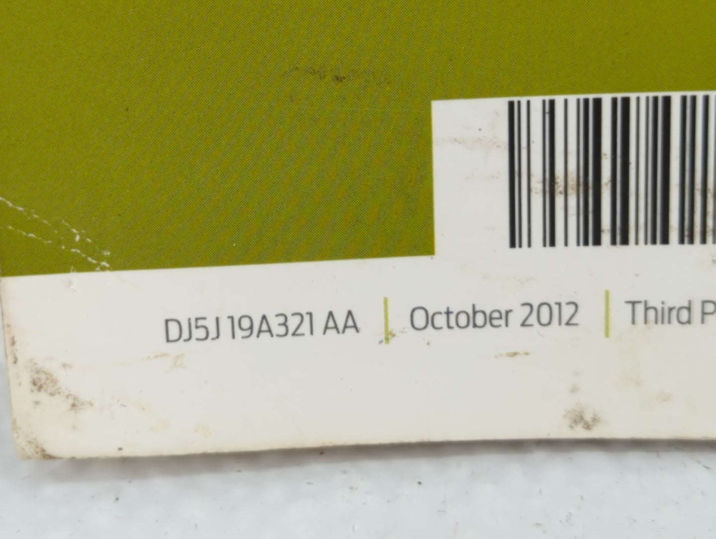2013 Ford Escape Owners Manual Book Guide P/N:DJ5J 19A321 AA OEM Used Auto Parts - Oemusedautoparts1.com