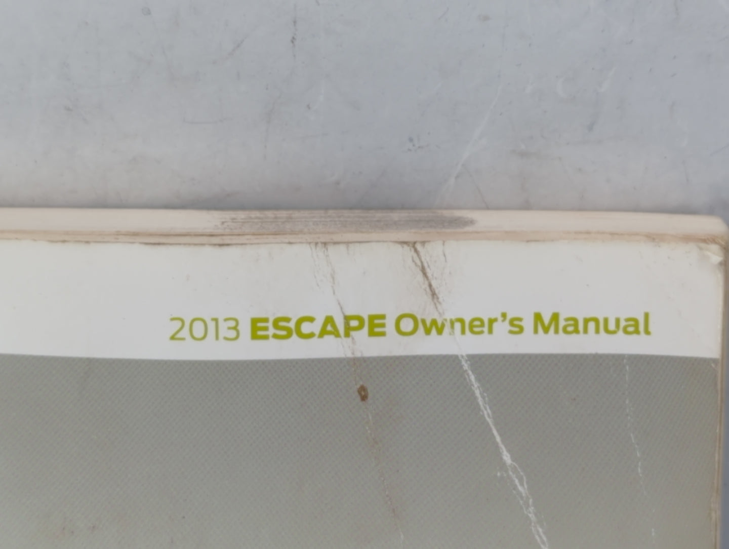 2013 Ford Escape Owners Manual Book Guide P/N:DJ5J 19A321 AA OEM Used Auto Parts - Oemusedautoparts1.com