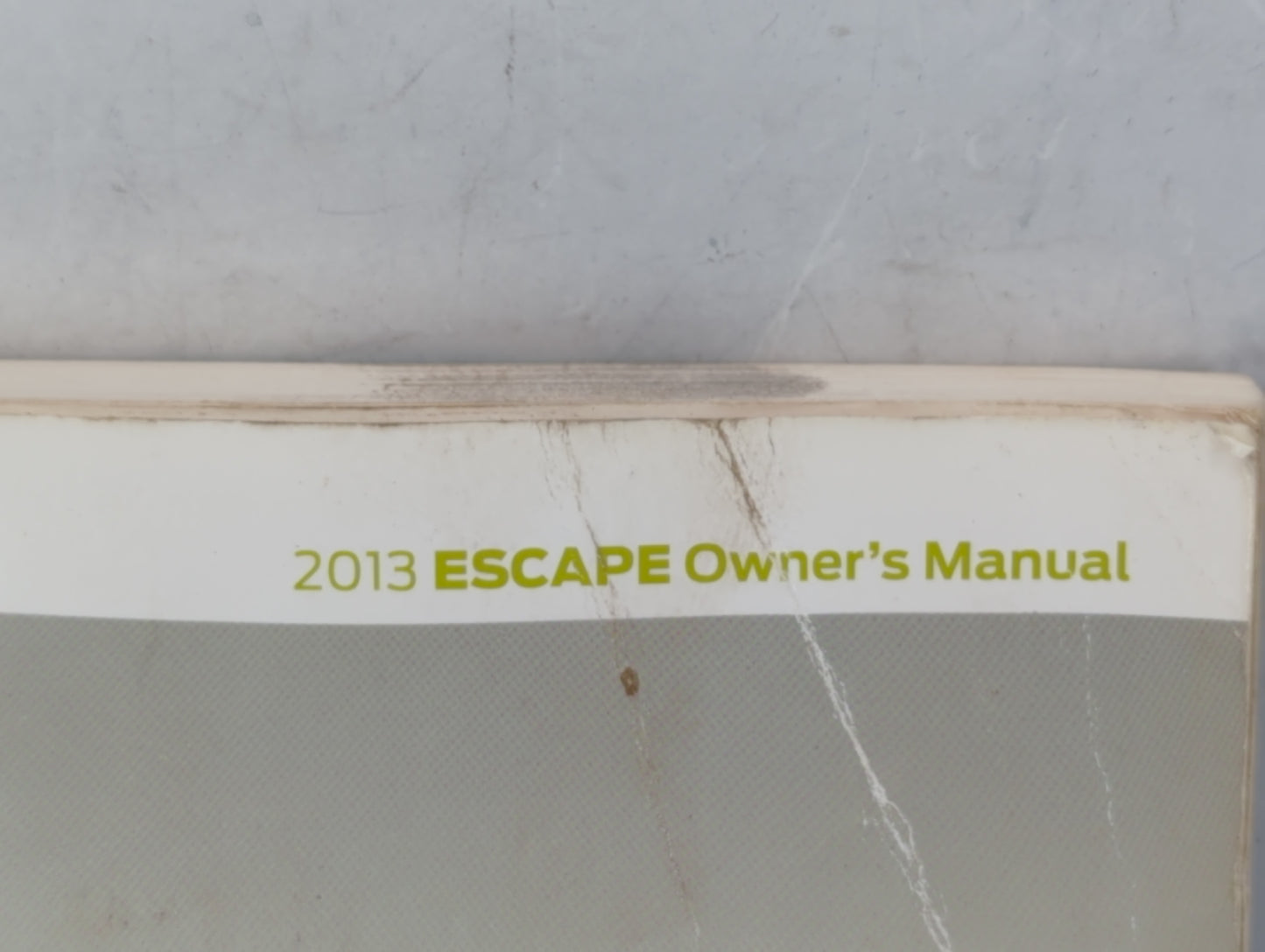2013 Ford Escape Owners Manual Book Guide P/N:DJ5J 19A321 AA OEM Used Auto Parts - Oemusedautoparts1.com