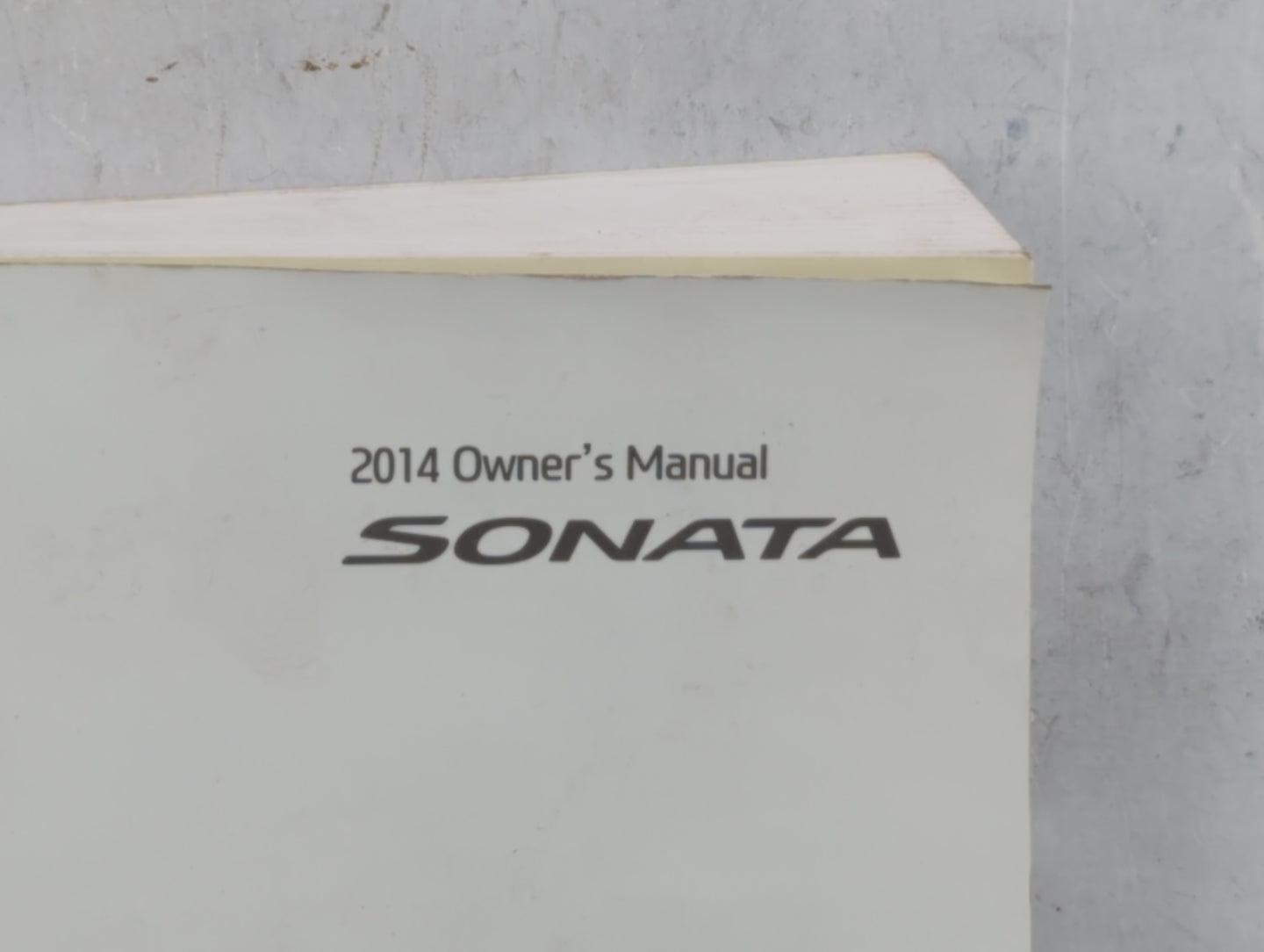 2014 Hyundai Sonata Owners Manual Book Guide P/N:A3S0-EU3NC OEM Used Auto Parts - Oemusedautoparts1.com