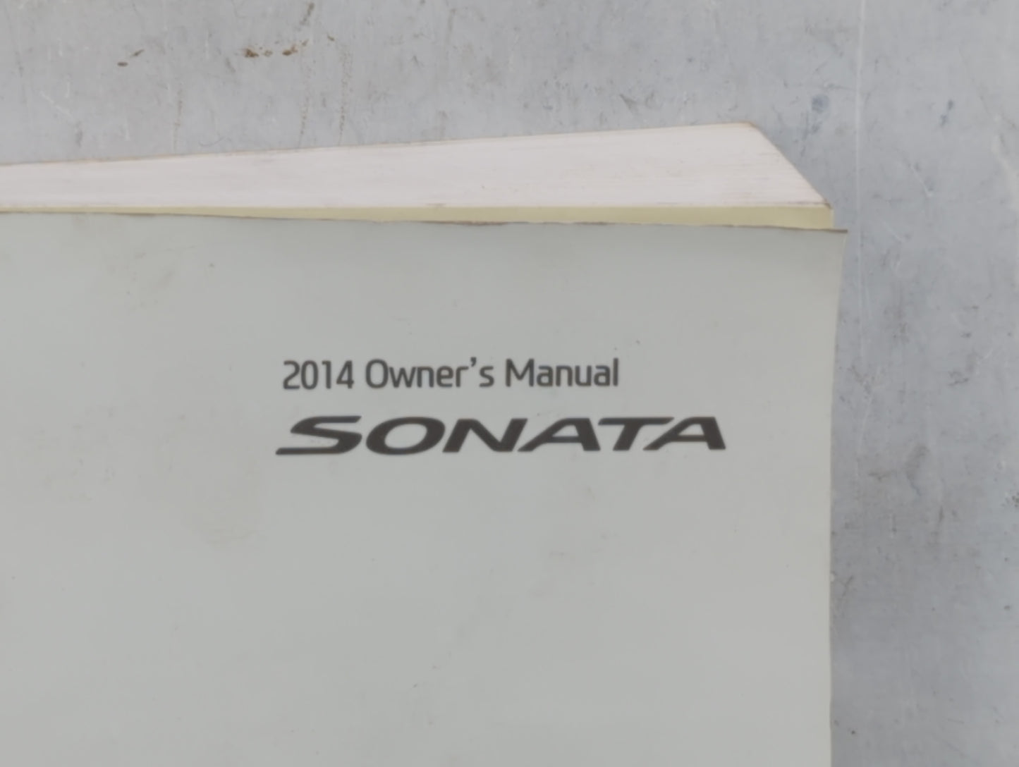 2014 Hyundai Sonata Owners Manual Book Guide P/N:A3S0-EU3NC OEM Used Auto Parts - Oemusedautoparts1.com
