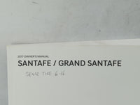 2017 Hyundai Santa Fe Owners Manual Book Guide P/N:HB80-EU69F OEM Used Auto Parts - Oemusedautoparts1.com