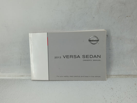 2013 Nissan Versa Owners Manual Book Guide P/N:OM3E ON17U1 OEM Used Auto Parts