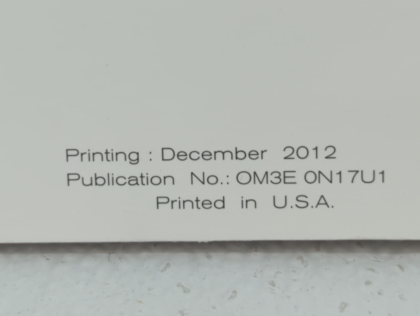 2013 Nissan Versa Owners Manual Book Guide P/N:OM3E ON17U1 OEM Used Auto Parts - Oemusedautoparts1.com