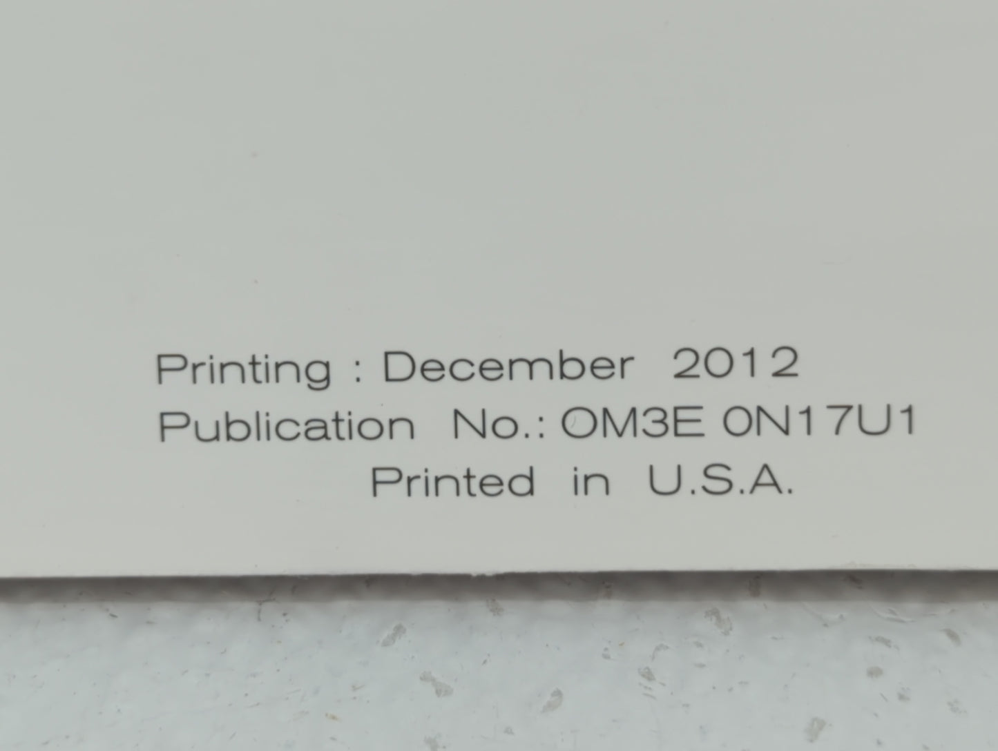 2013 Nissan Versa Owners Manual Book Guide P/N:OM3E ON17U1 OEM Used Auto Parts - Oemusedautoparts1.com