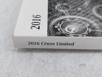 2016 Chevrolet Cruze Owners Manual Book Guide P/N:22852844 B OEM Used Auto Parts - Oemusedautoparts1.com