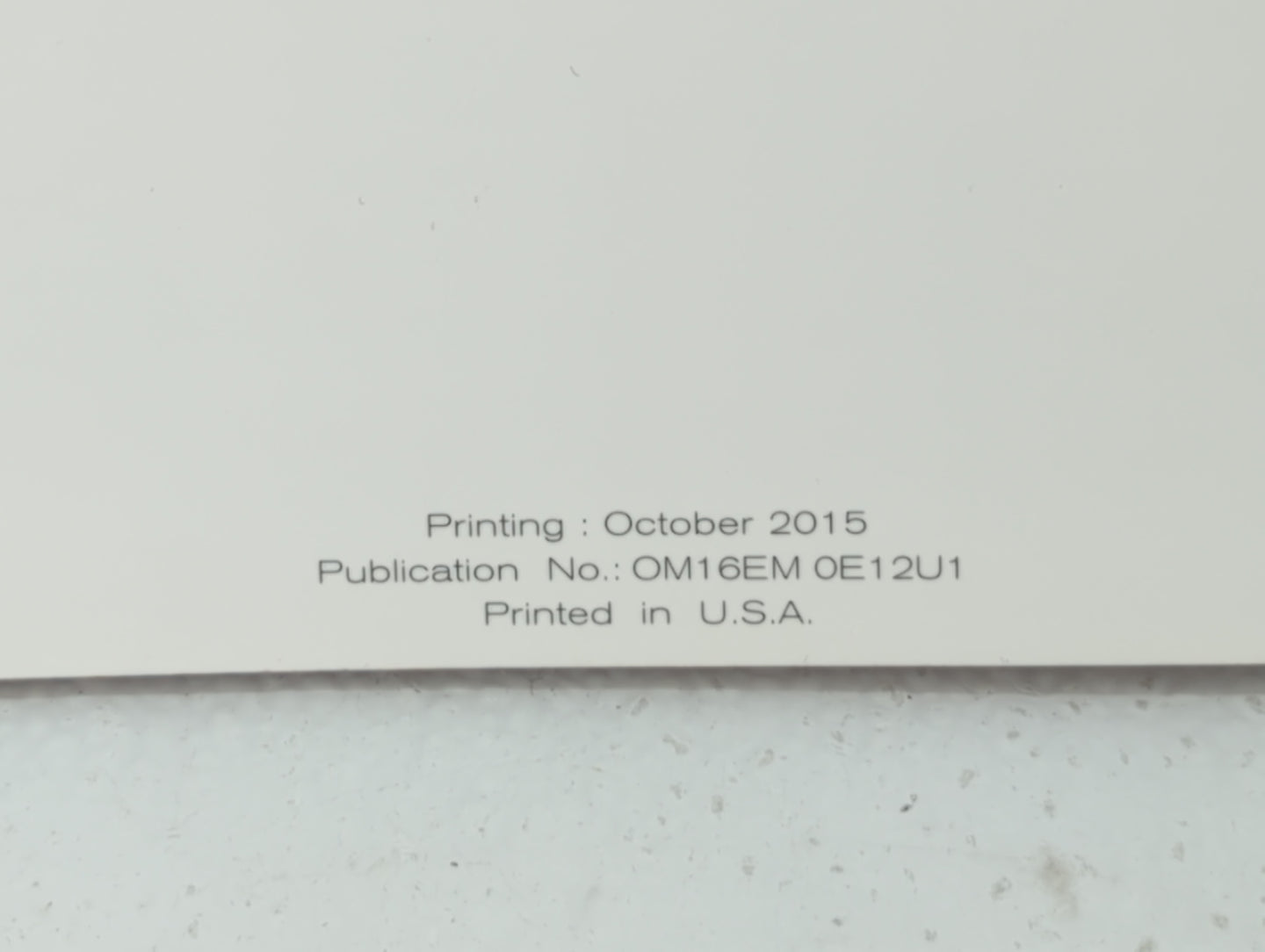 2016 Nissan Versa Owners Manual Book Guide P/N:OM16EM OE12U1 OEM Used Auto Parts - Oemusedautoparts1.com