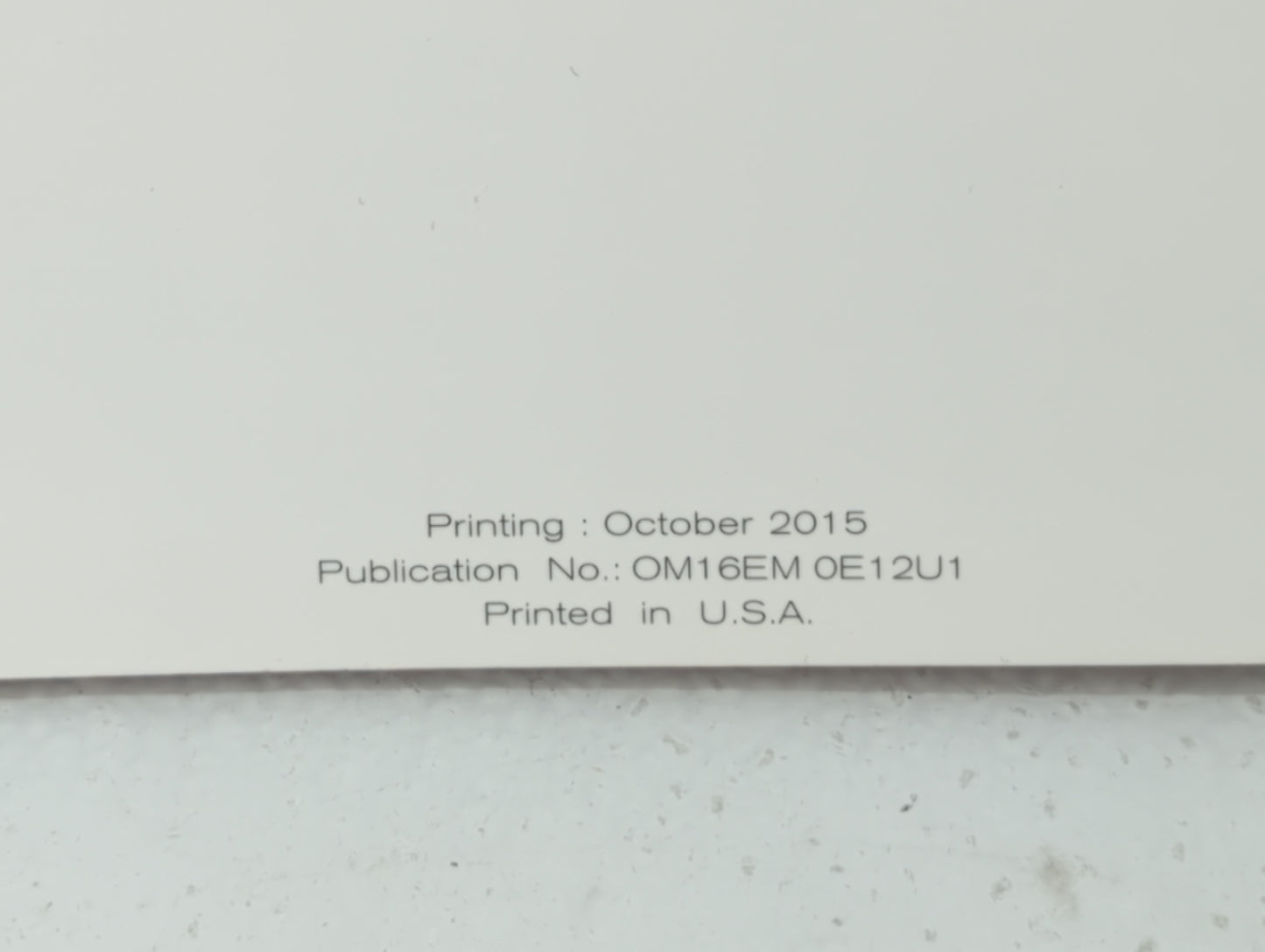 2016 Nissan Versa Owners Manual Book Guide P/N:OM16EM OE12U1 OEM Used Auto Parts - Oemusedautoparts1.com