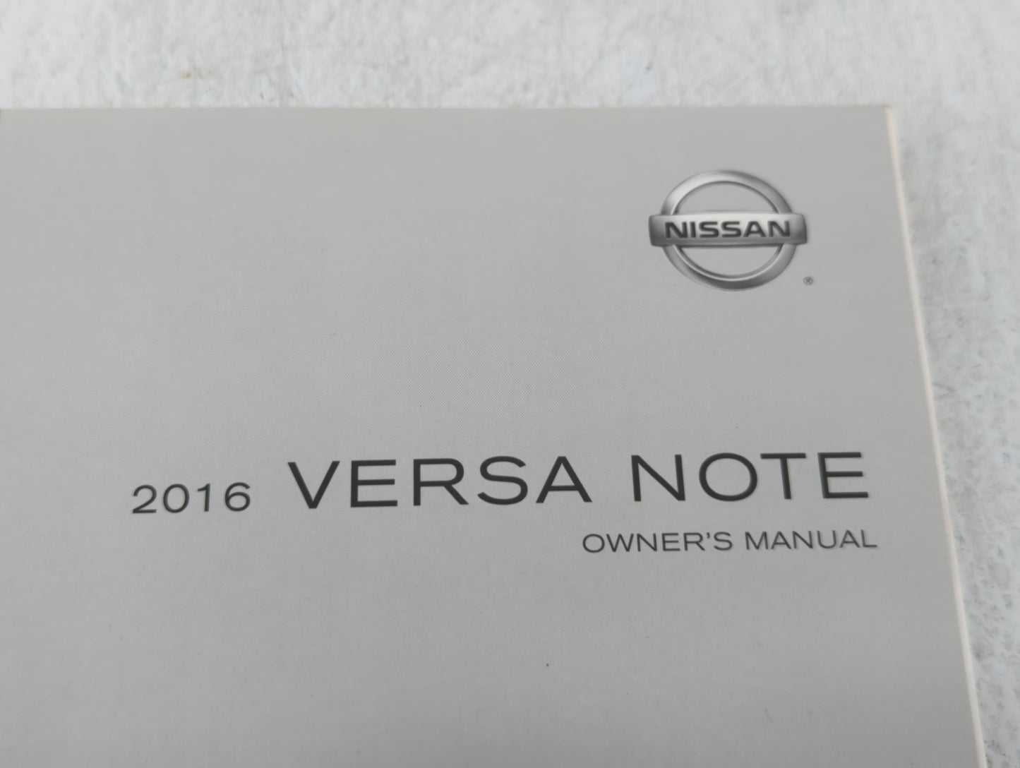 2016 Nissan Versa Owners Manual Book Guide P/N:OM16EM OE12U1 OEM Used Auto Parts - Oemusedautoparts1.com