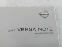 2016 Nissan Versa Owners Manual Book Guide P/N:OM16EM OE12U1 OEM Used Auto Parts - Oemusedautoparts1.com
