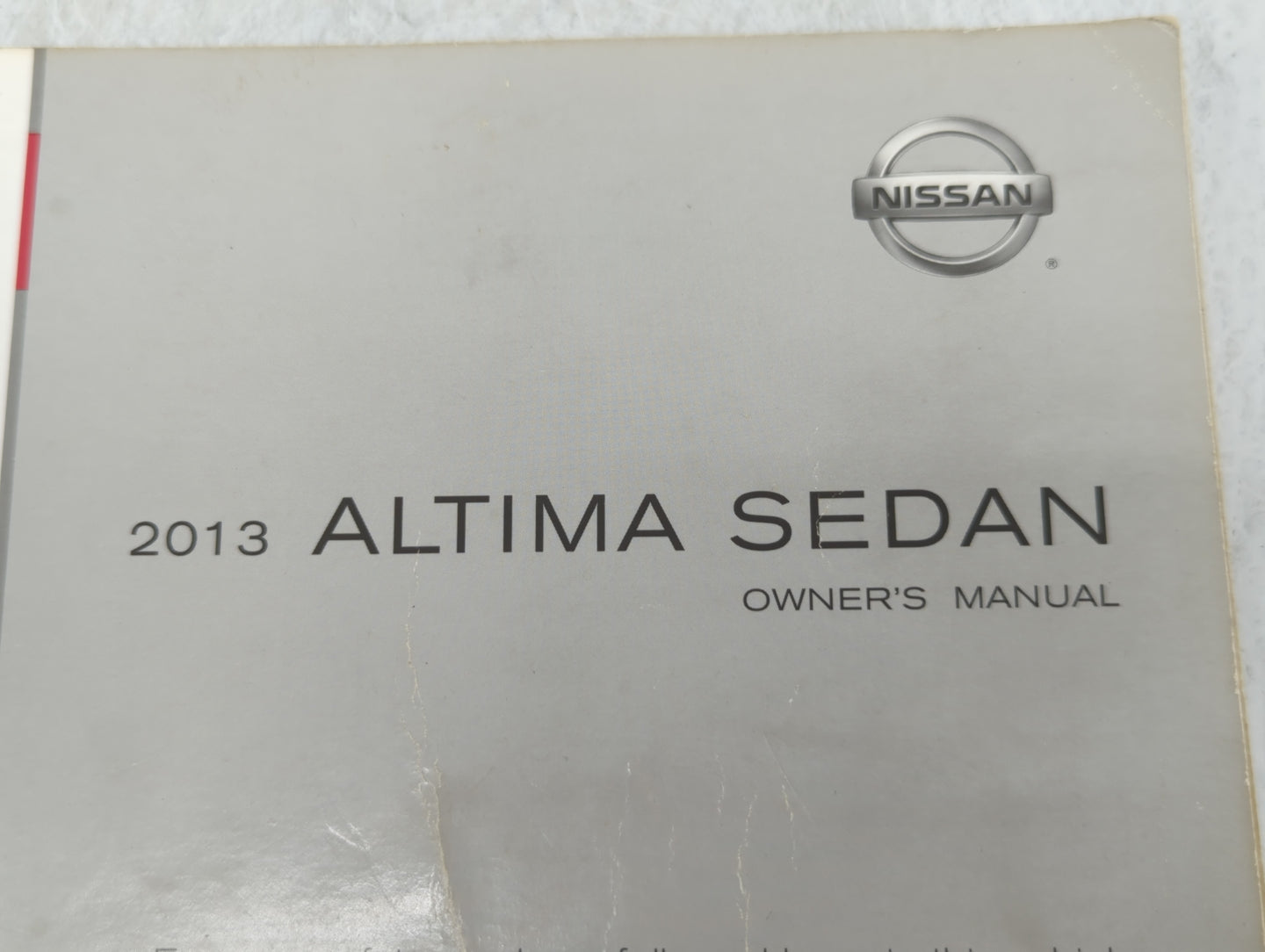 2013 Nissan Altima Owners Manual Book Guide OEM Used Auto Parts - Oemusedautoparts1.com