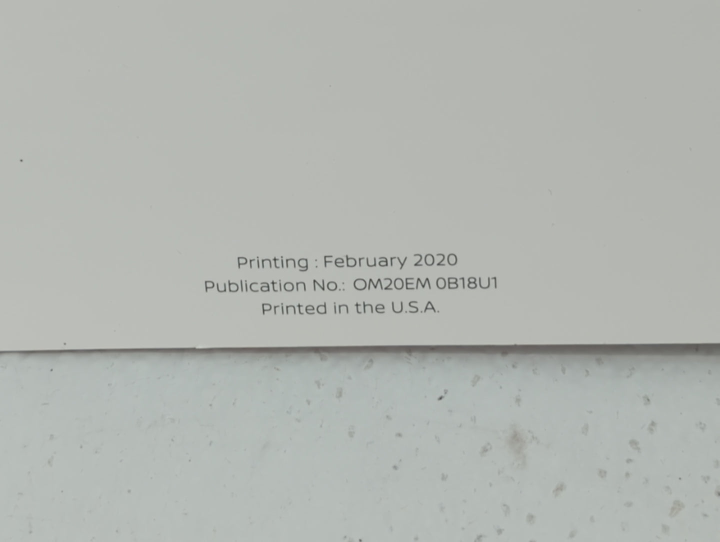 2020 Nissan Sentra Owners Manual Book Guide P/N:OM20EM 0B18U1 OEM Used Auto Parts - Oemusedautoparts1.com