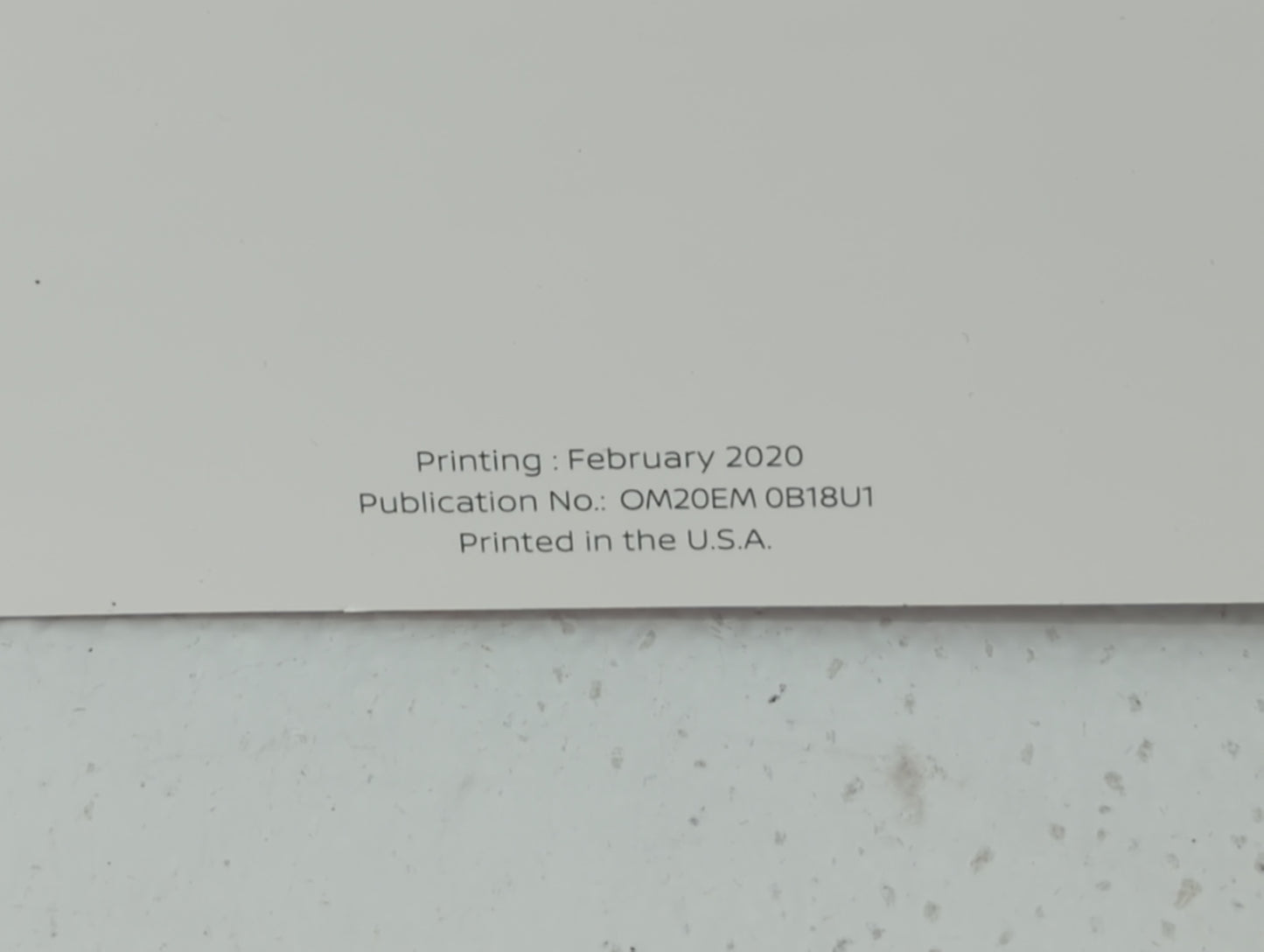 2020 Nissan Sentra Owners Manual Book Guide P/N:OM20EM 0B18U1 OEM Used Auto Parts - Oemusedautoparts1.com