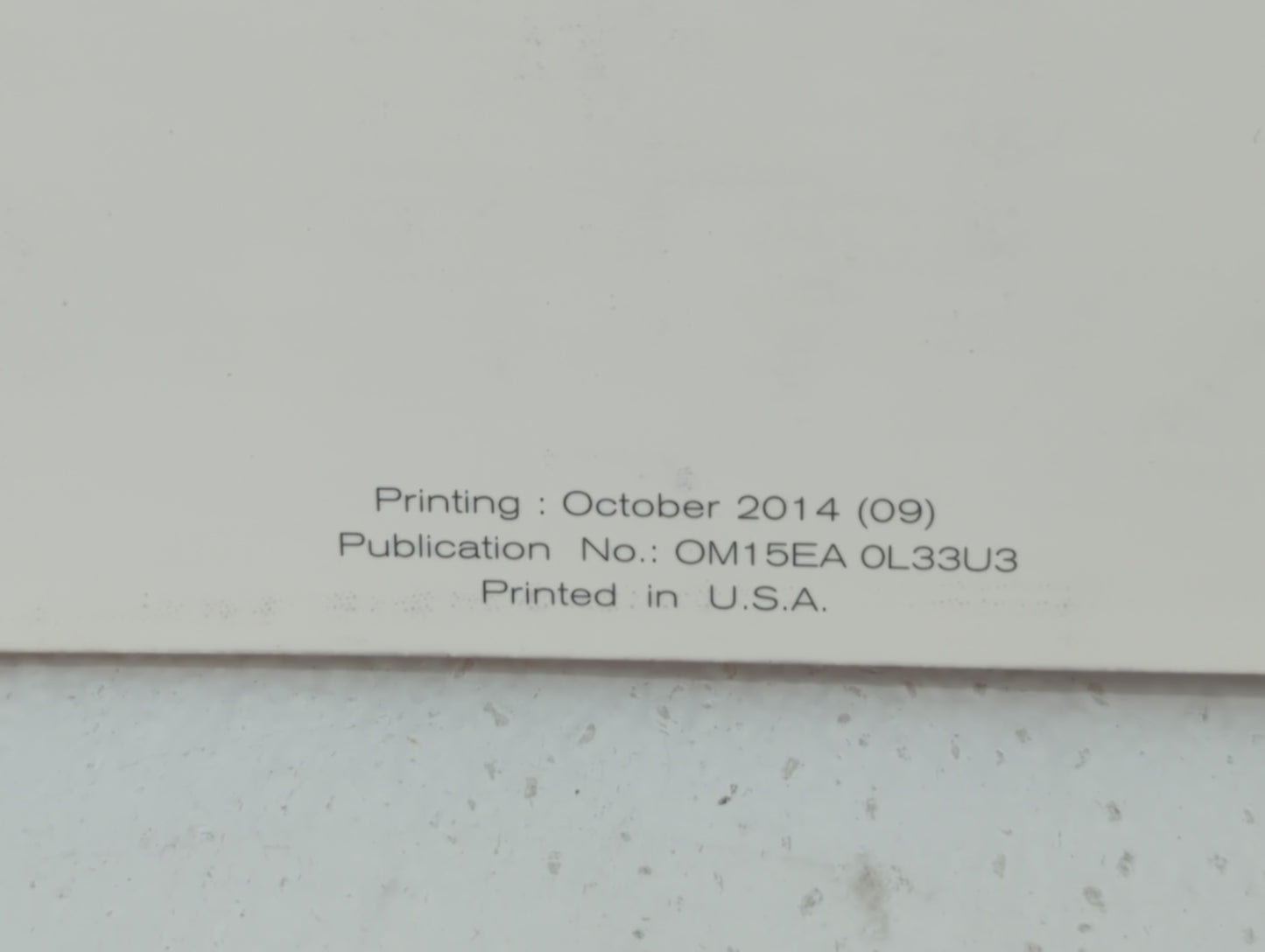 2015 Nissan Altima Owners Manual Book Guide P/N:OM15EA OL33U3 OEM Used Auto Parts - Oemusedautoparts1.com