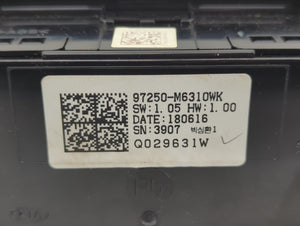 2019-2021 Kia Forte Climate Control Module Temperature AC/Heater Replacement P/N:97250-M6310WK Fits 2019 2020 2021 OEM Used Auto Parts