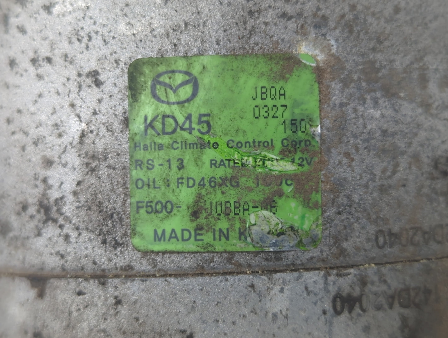 2013-2022 Mazda Cx-5 Air Conditioning A/c Ac Compressor Oem - Oemusedautoparts1.com
