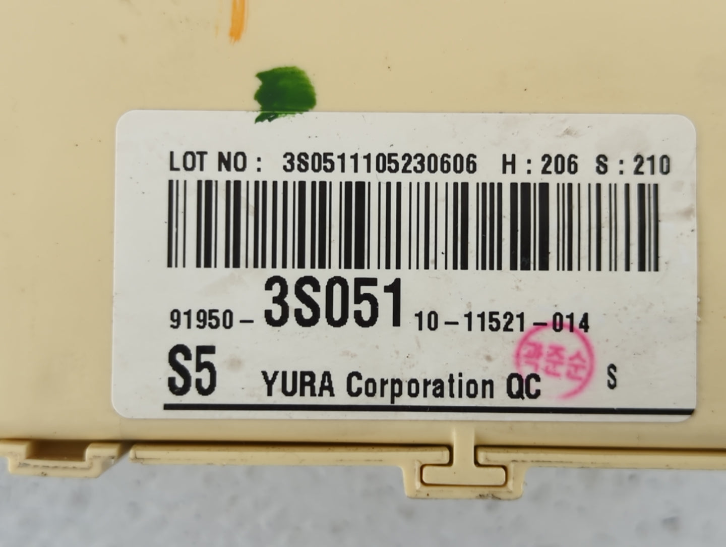 2012 Hyundai Sonata Fusebox Fuse Box Panel Relay Module P/N:10-12121-001 91950-3S061 Fits OEM Used Auto Parts - Oemusedautoparts1.com